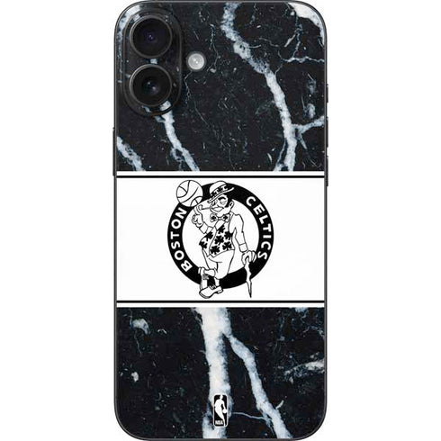 NBA Boston Celtics Marble iPhone 16 Plus Skin